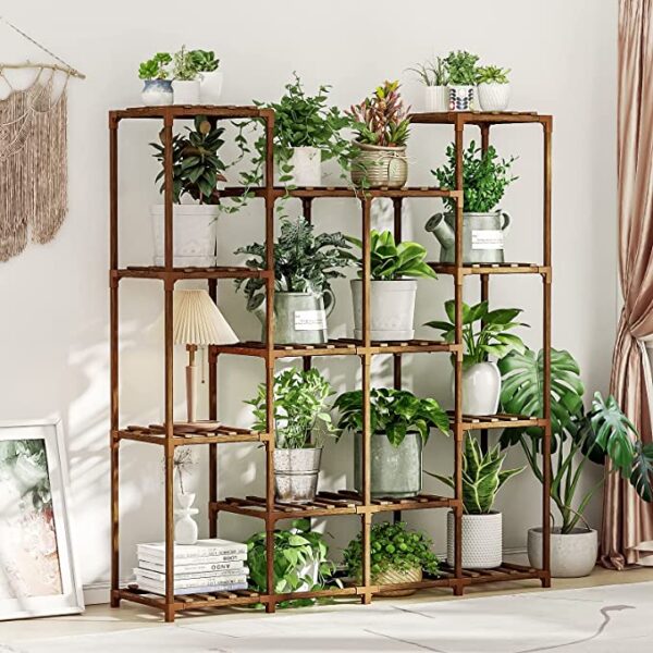 Wooden Outdoor Plant Stand