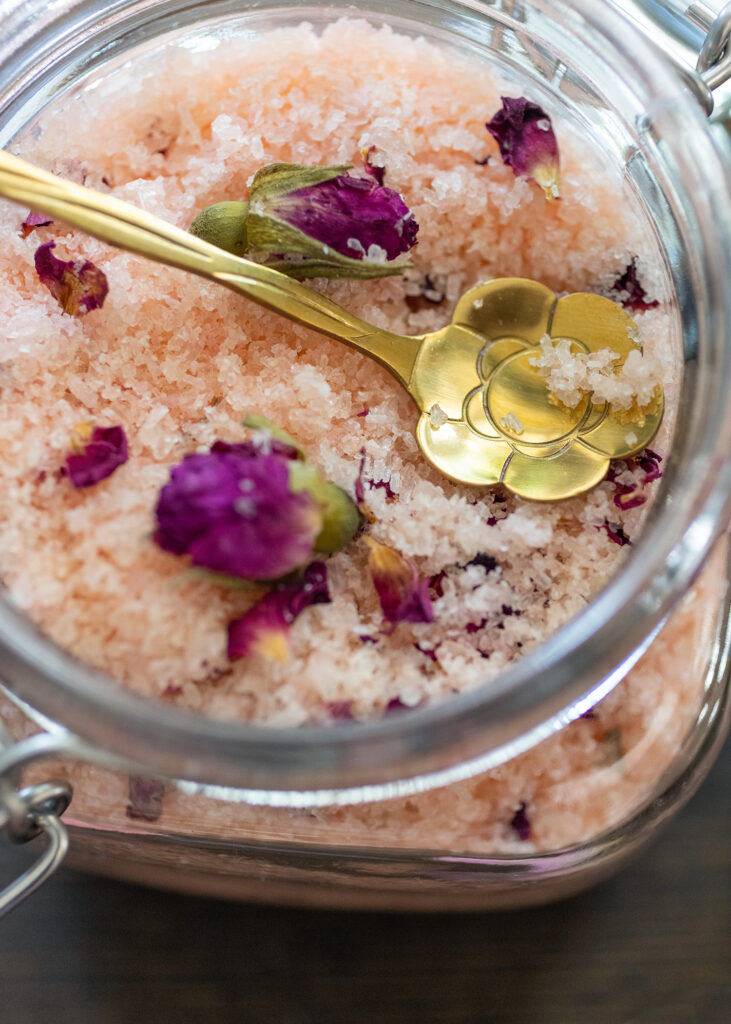 Homemade Rose Bath Salt