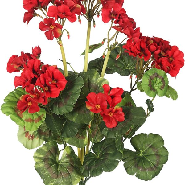 Faux Red Geraniums