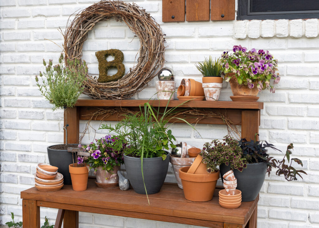 Summer Annuals Potting Bench