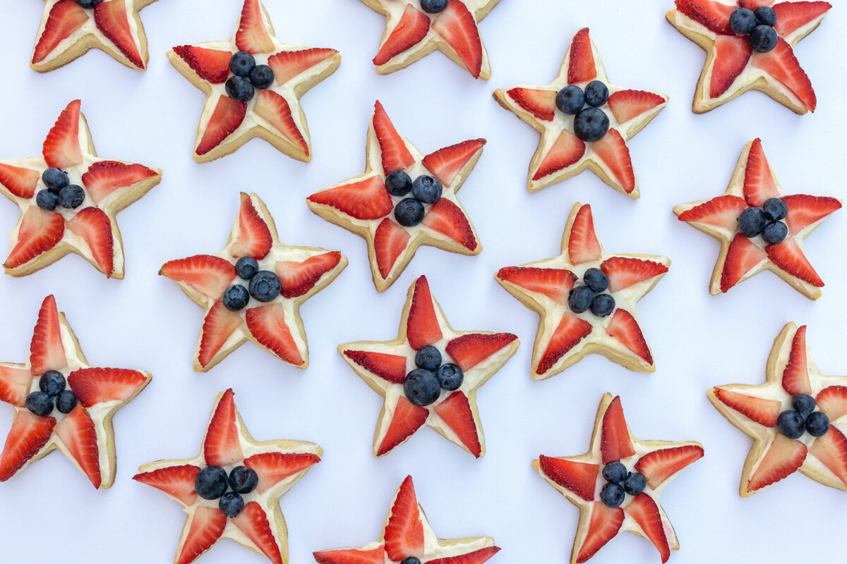 4th of July Fruit Pizza Cookies