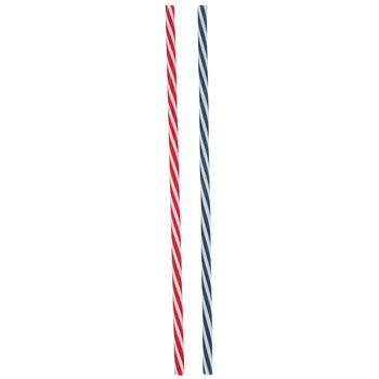 Red, White, Blue Striped Straws
