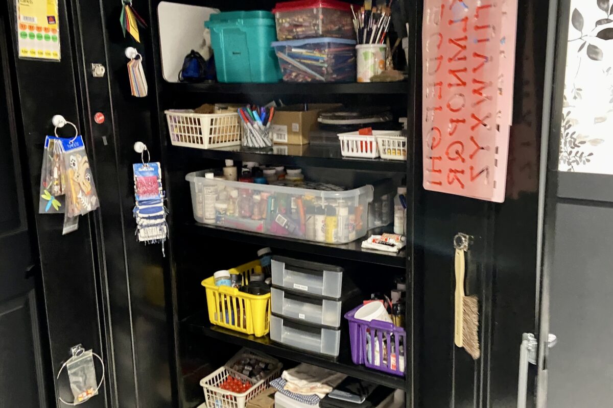 Art Supply Storage Cabinet