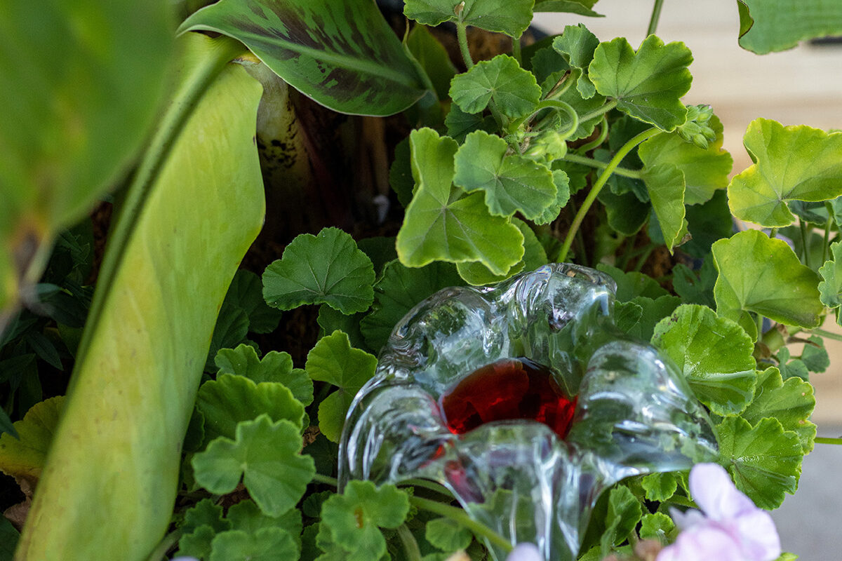 Flower Pot Hummingbird Feeder