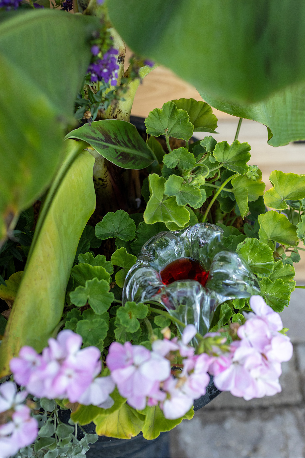 Flower Pot Hummingbird Feeder