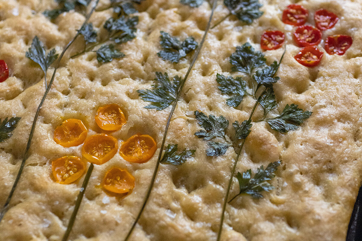 Focaccia Bread Flowers