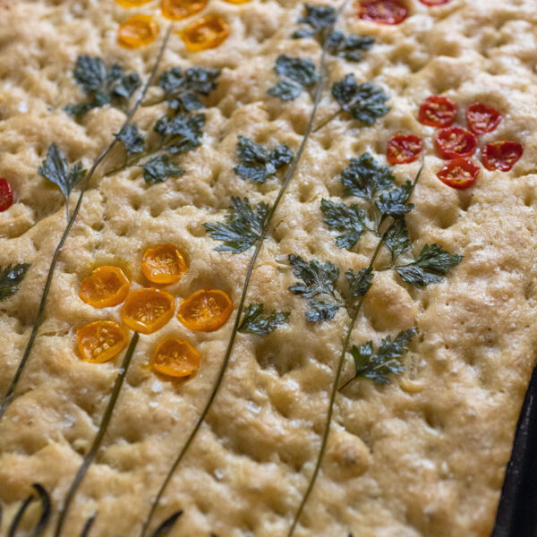 Focaccia Bread Flowers