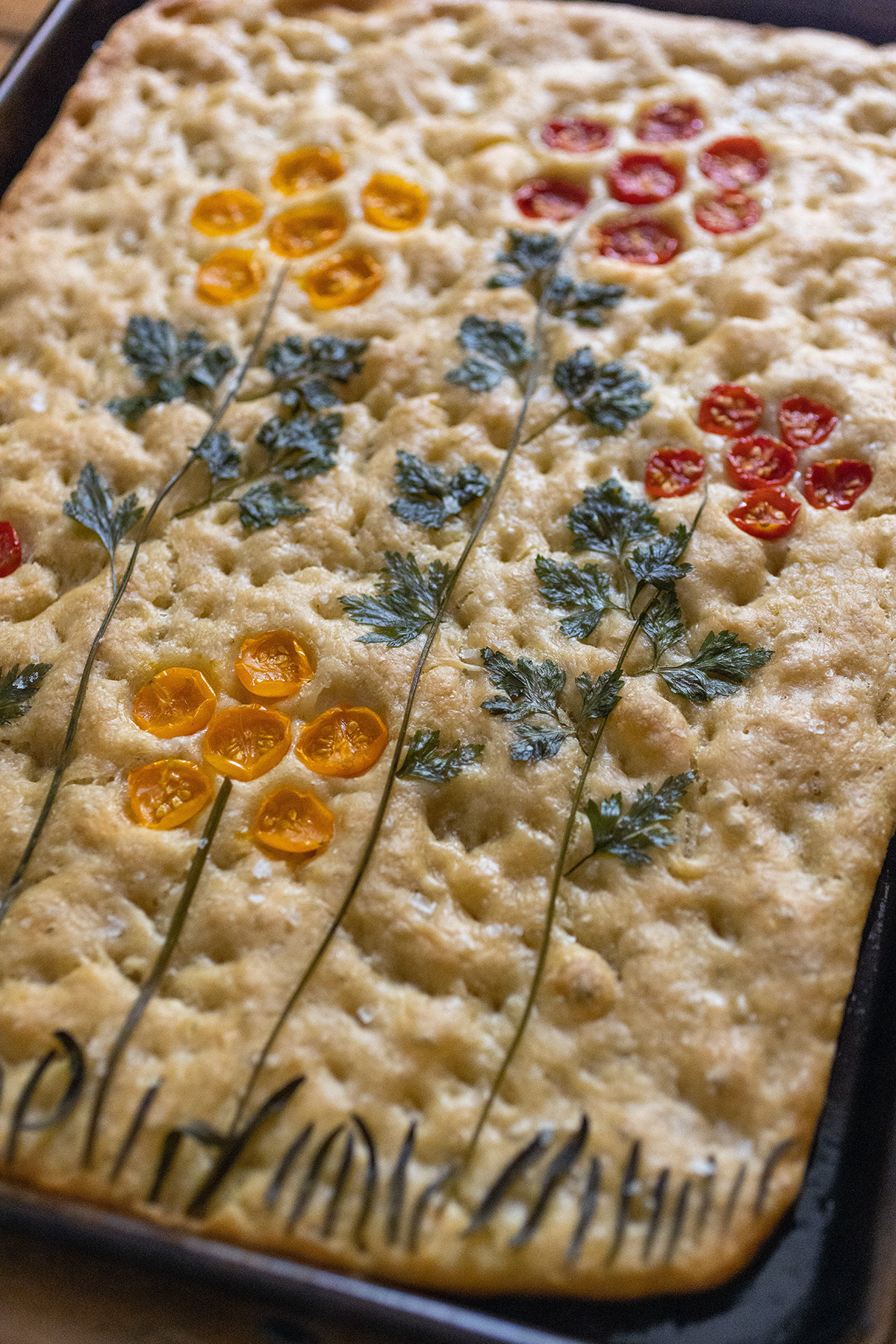 Focaccia Bread Flowers