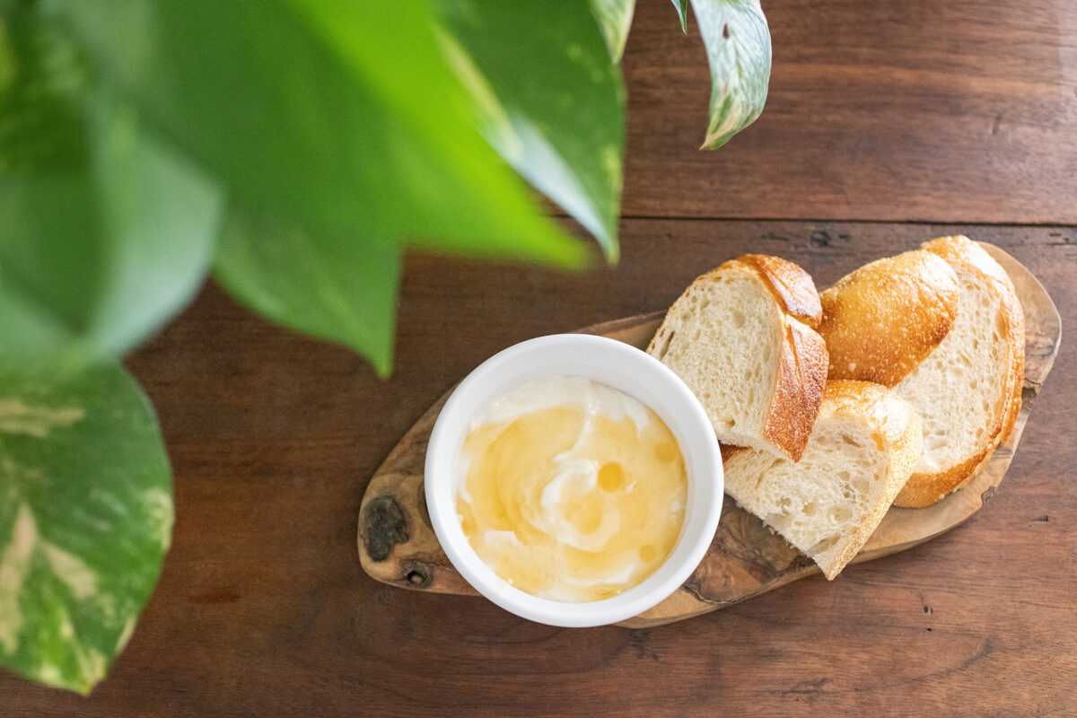 Whipped Goat Cheese & Honey Bead Dip