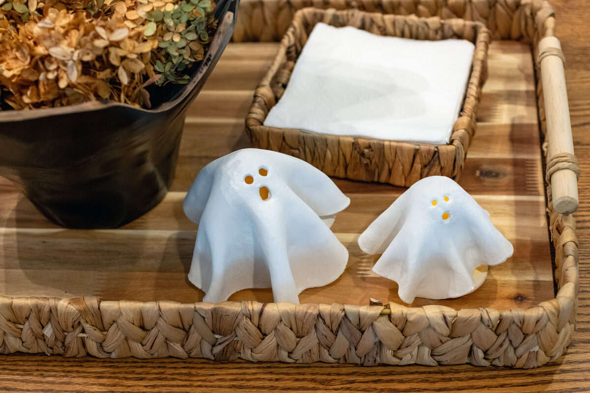 DIY Clay Light-Up Ghosts