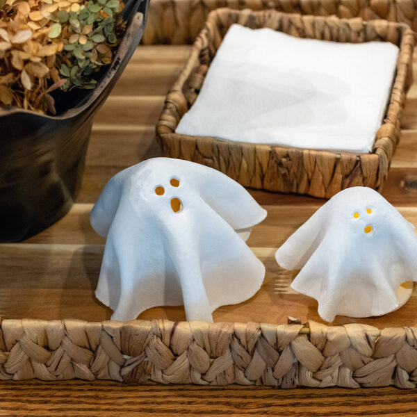 DIY Clay Light-Up Ghosts