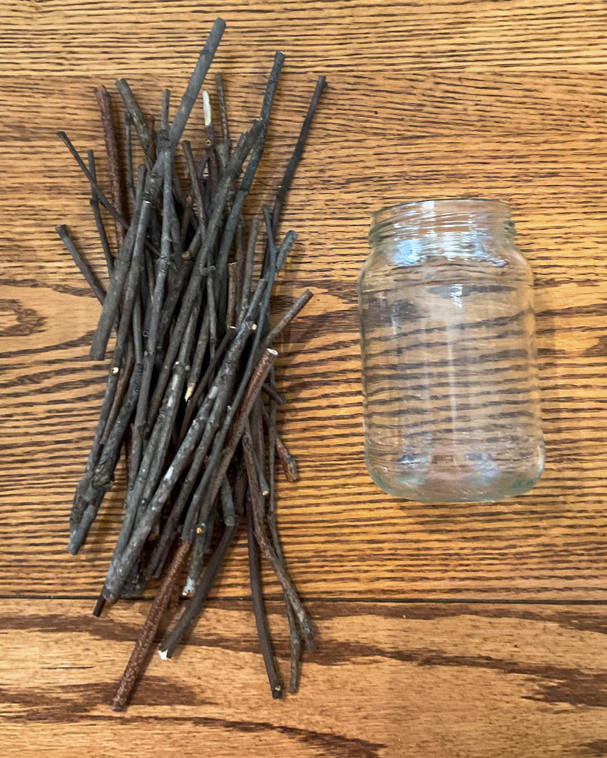 DIY Twig Vase Supplies