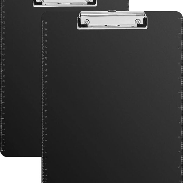 2-Pack Black Plastic Clipboards