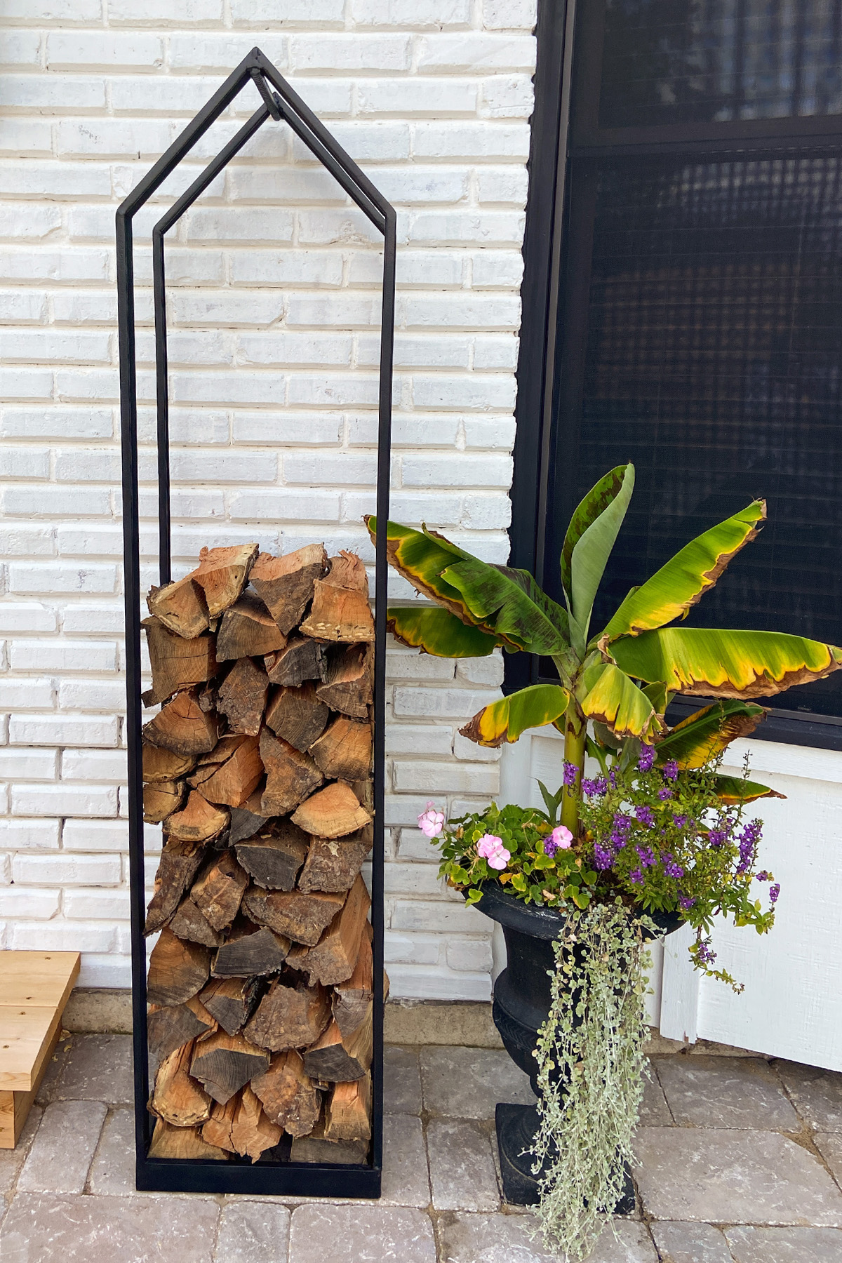 DIY Iron Log Holder