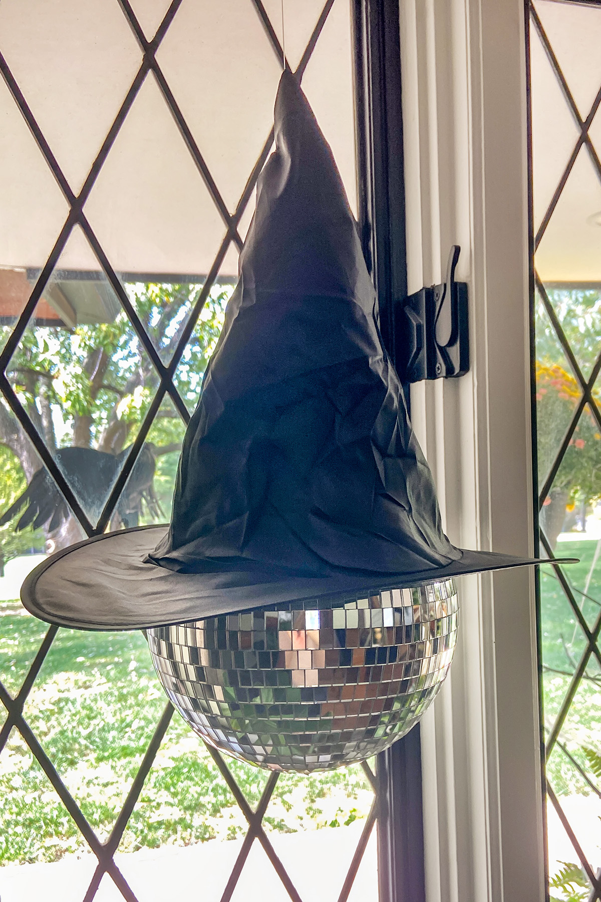 Disco Ball Hanging Witch