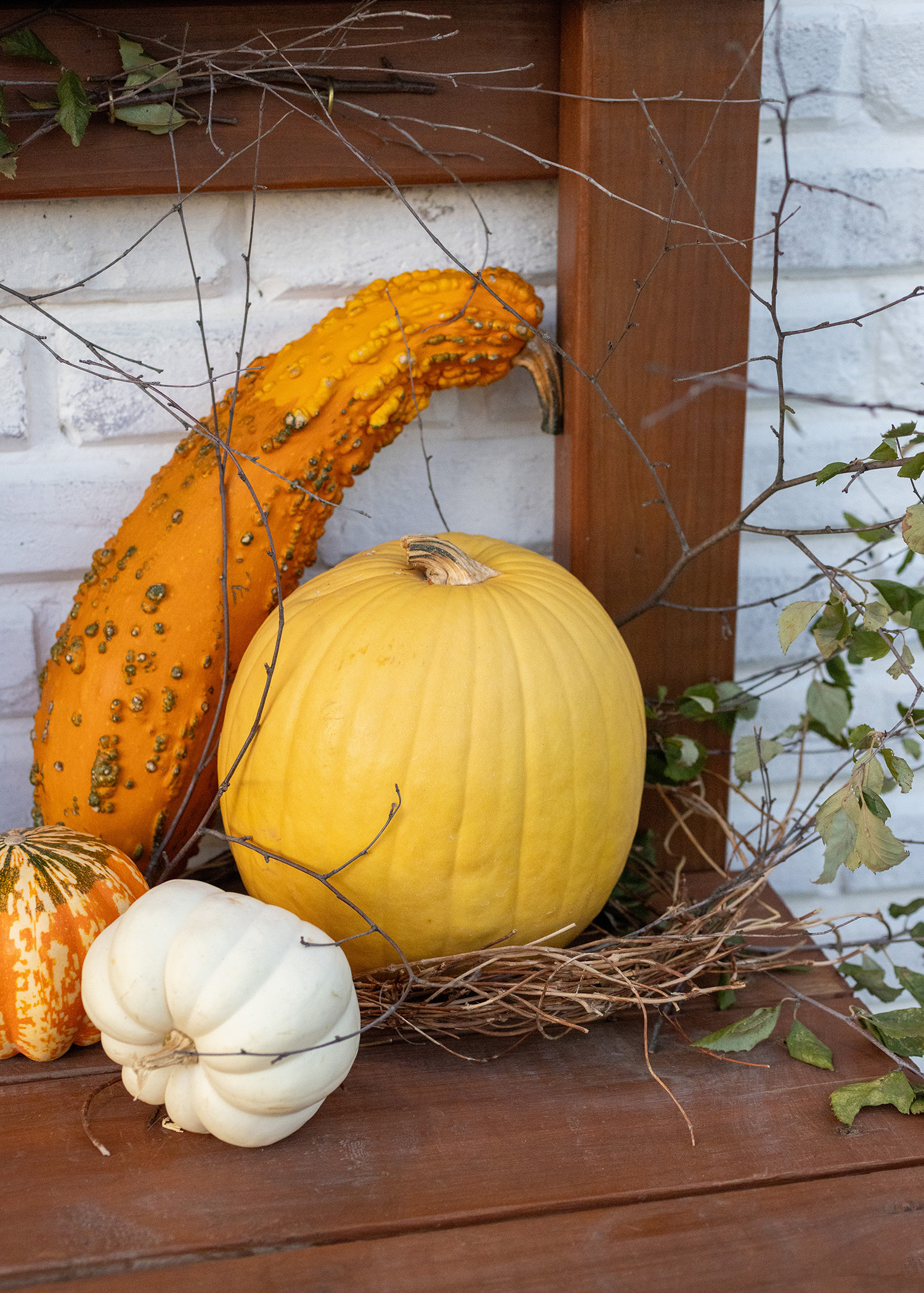 Halloween Potting Bench | Gourds