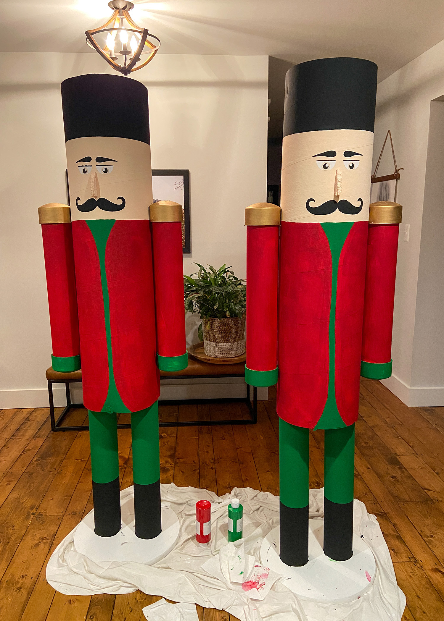 Painting DIY Nutcrackers