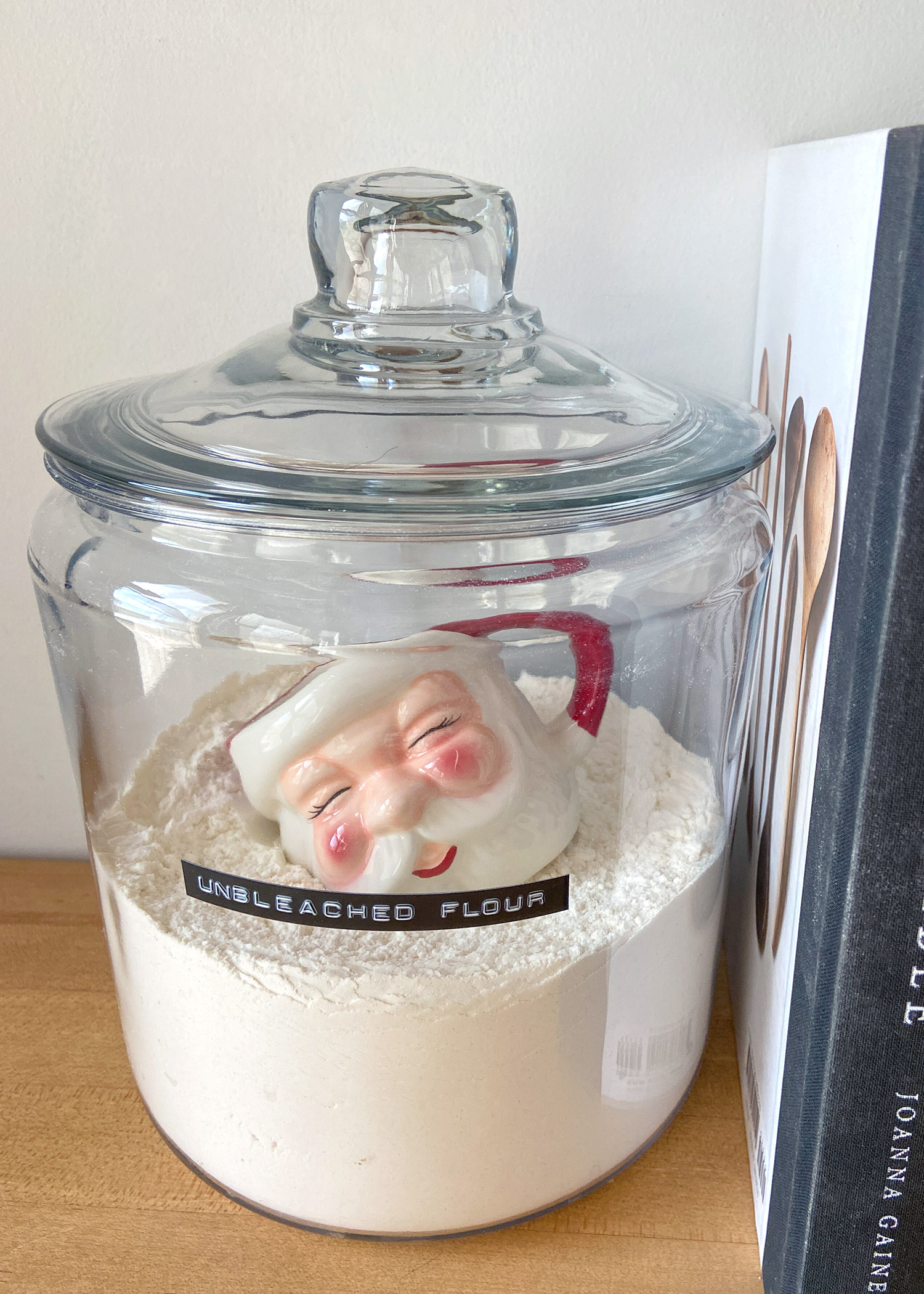 Santa Mug as a Flour Scoop