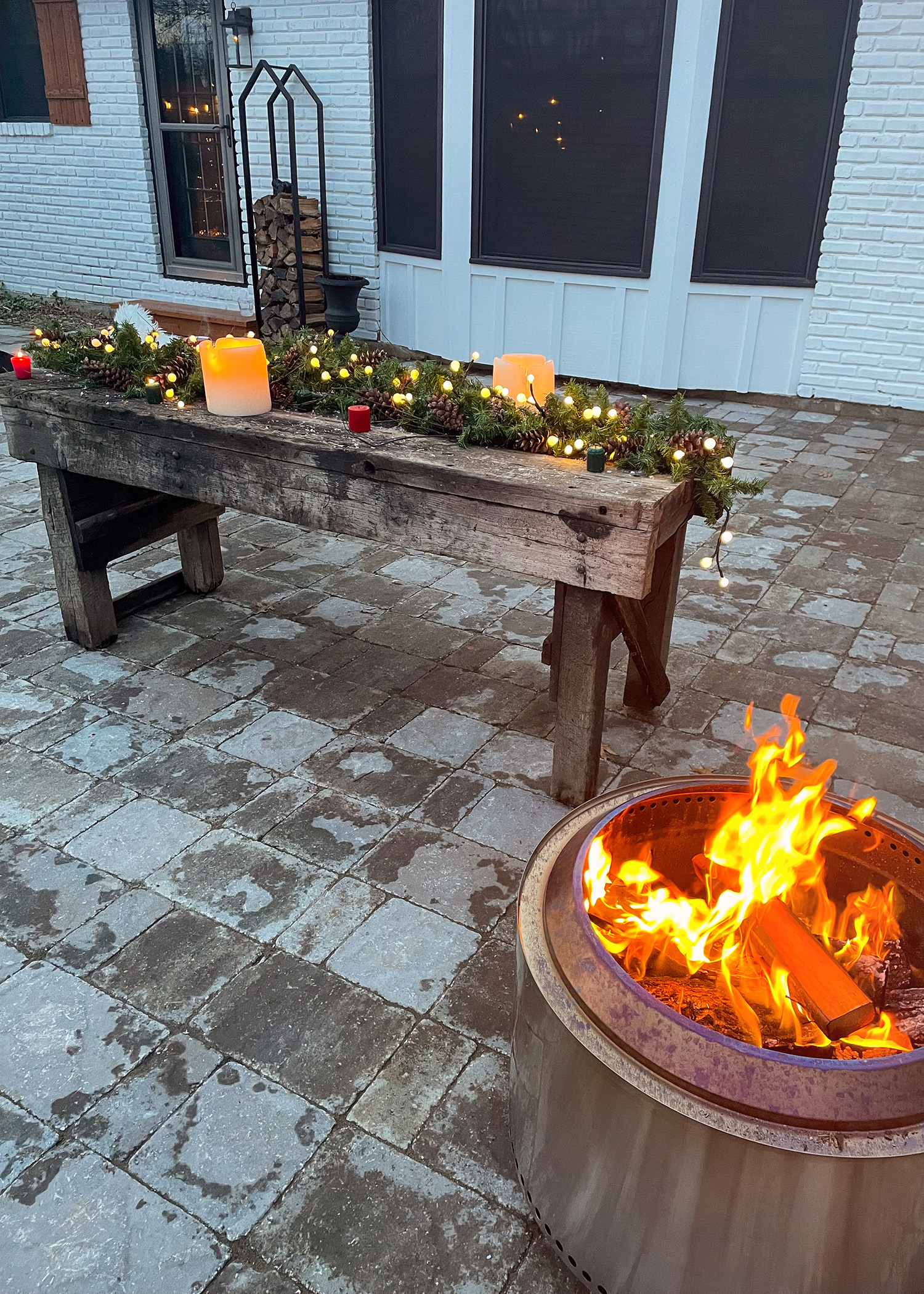 Back Patio | Christmas Firepit