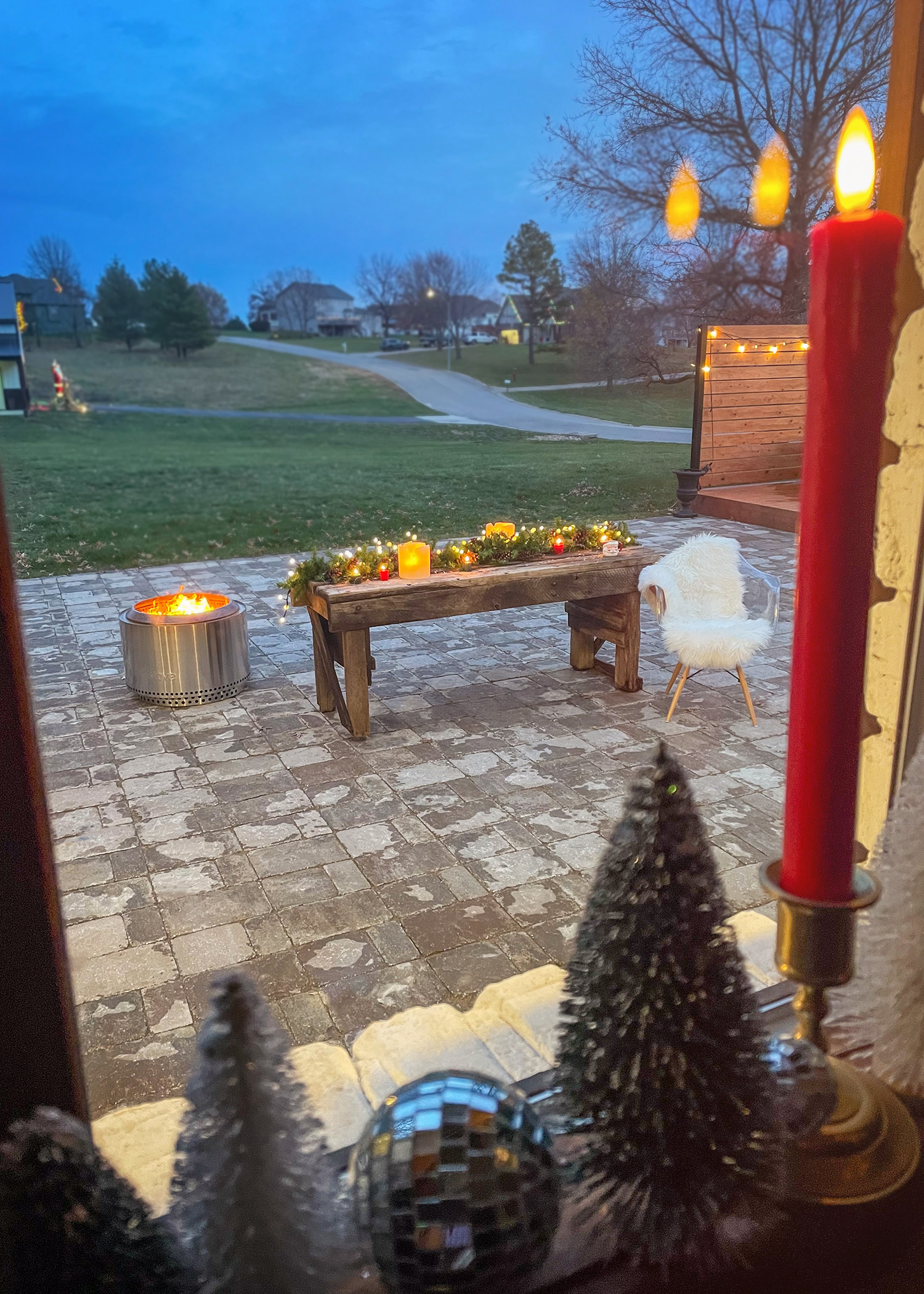 Christmas Table | View from Kitchen Window