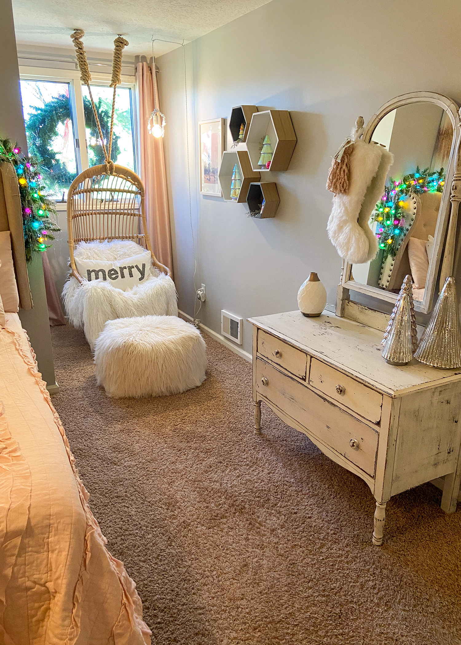 Kylie's Bedroom Christmas Nook