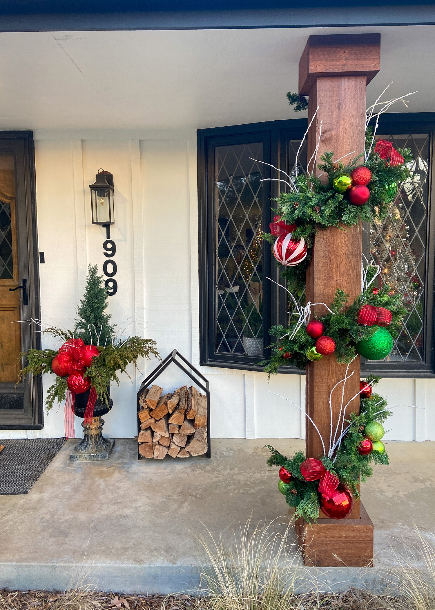 Red & Green Christmas Porch