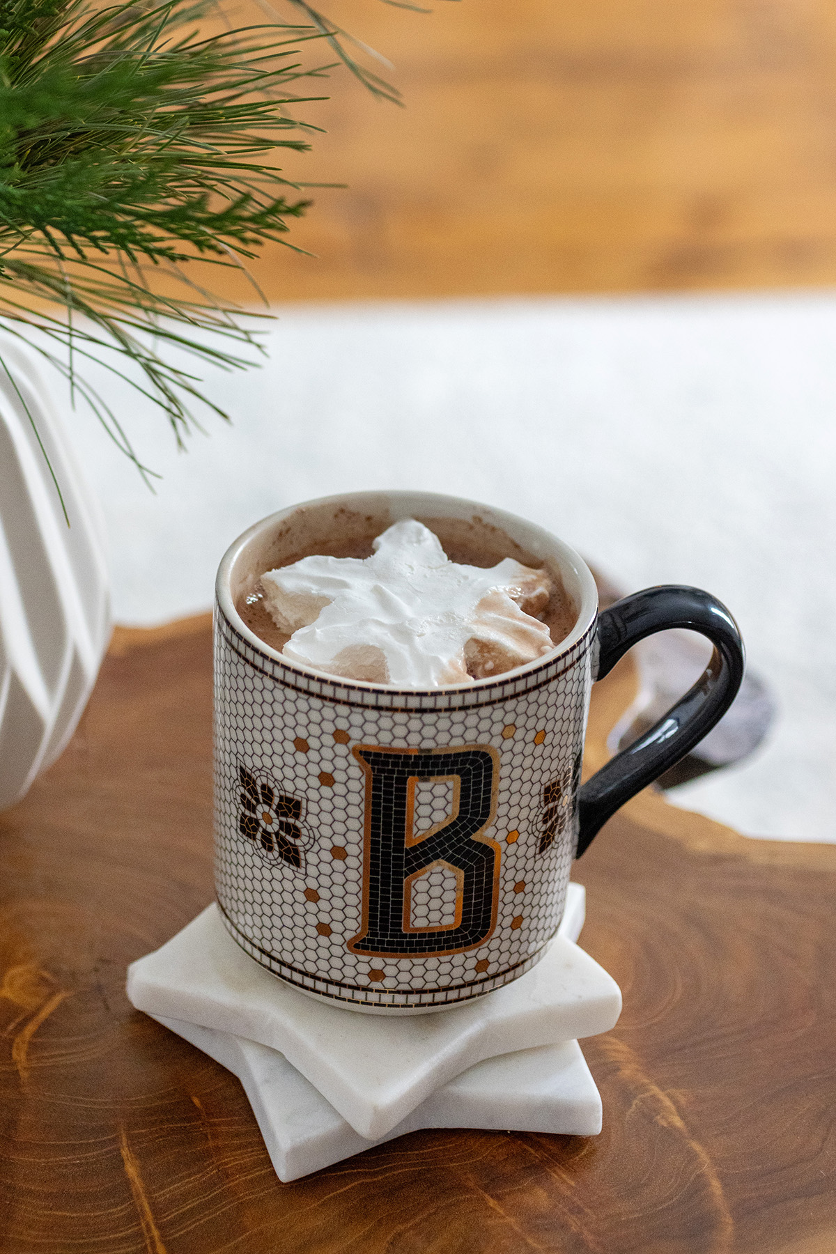 Hot Chocolate Frozen Whipped Cream Topper