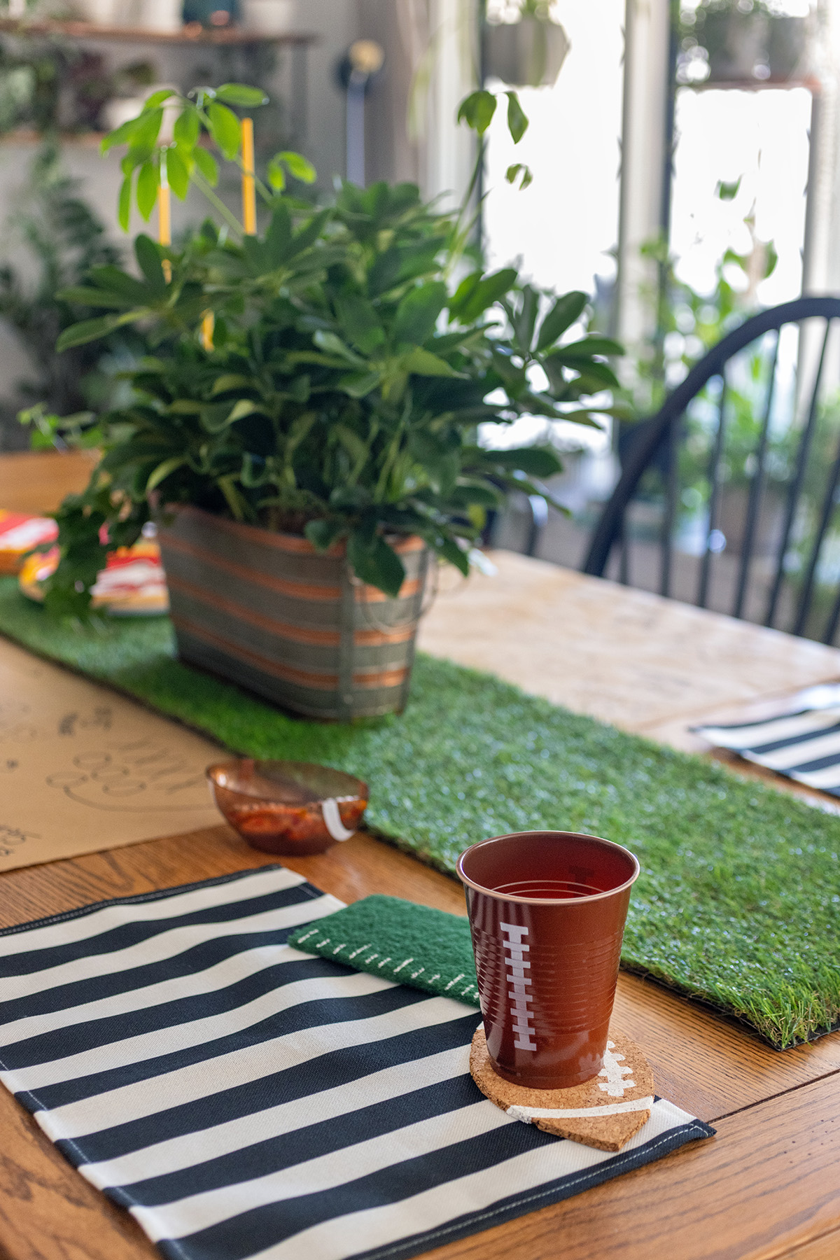 DIY Football Super Bowl Coasters