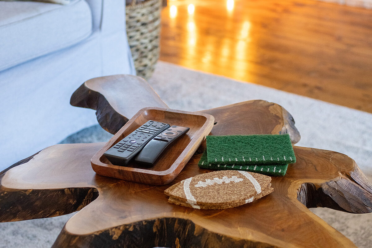 DIY Football Turf Coasters