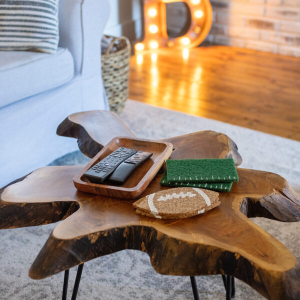 DIY Football Turf Coasters