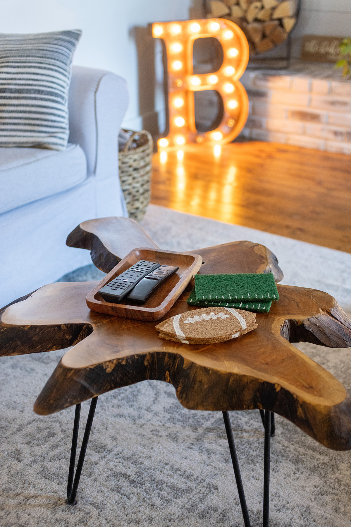 DIY Football Turf Coasters