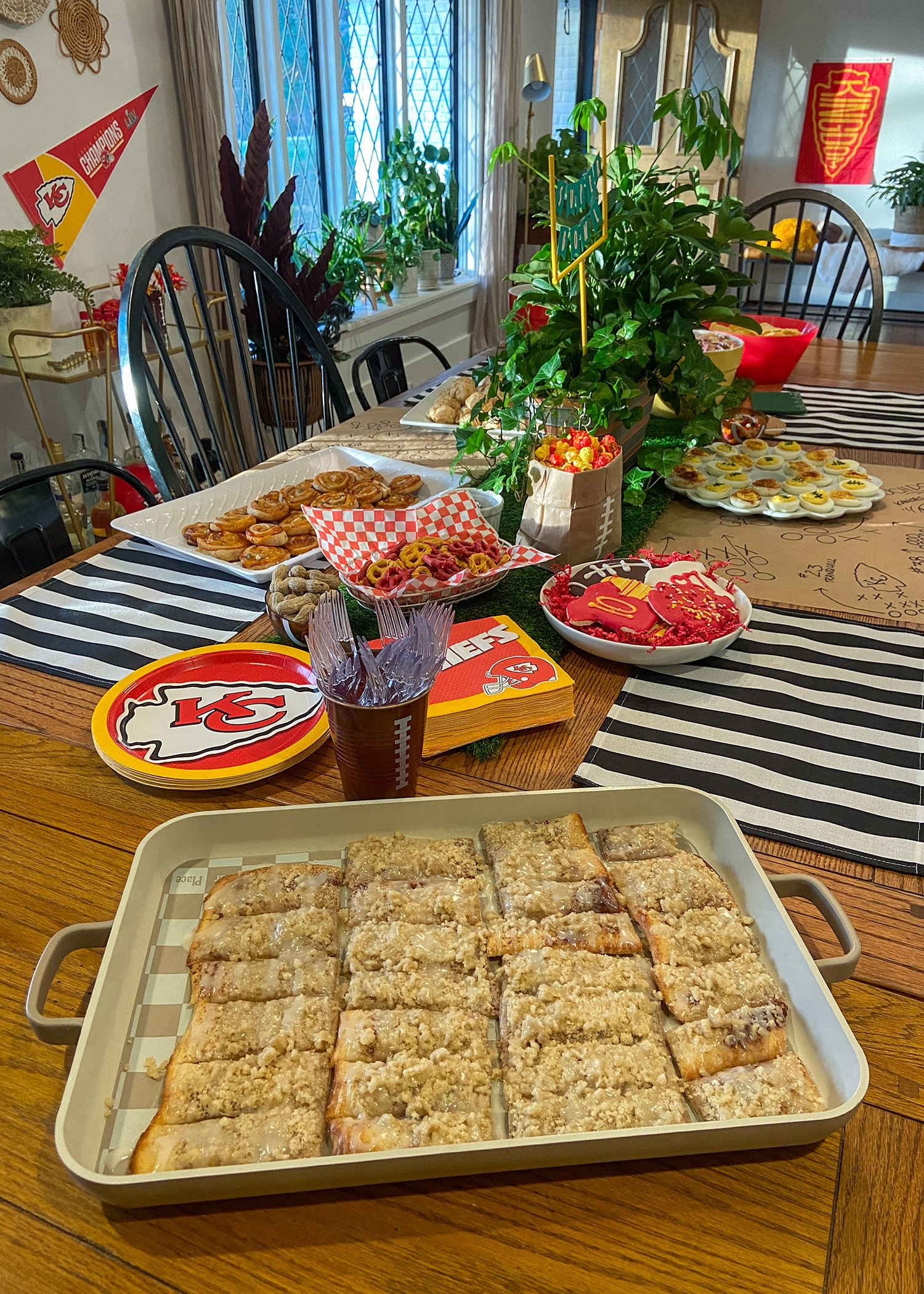 Super Bowl Party Food Spread