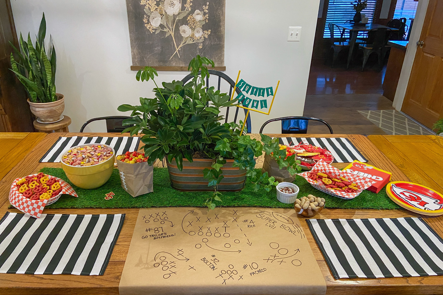 Super Bowl Party Tablescape