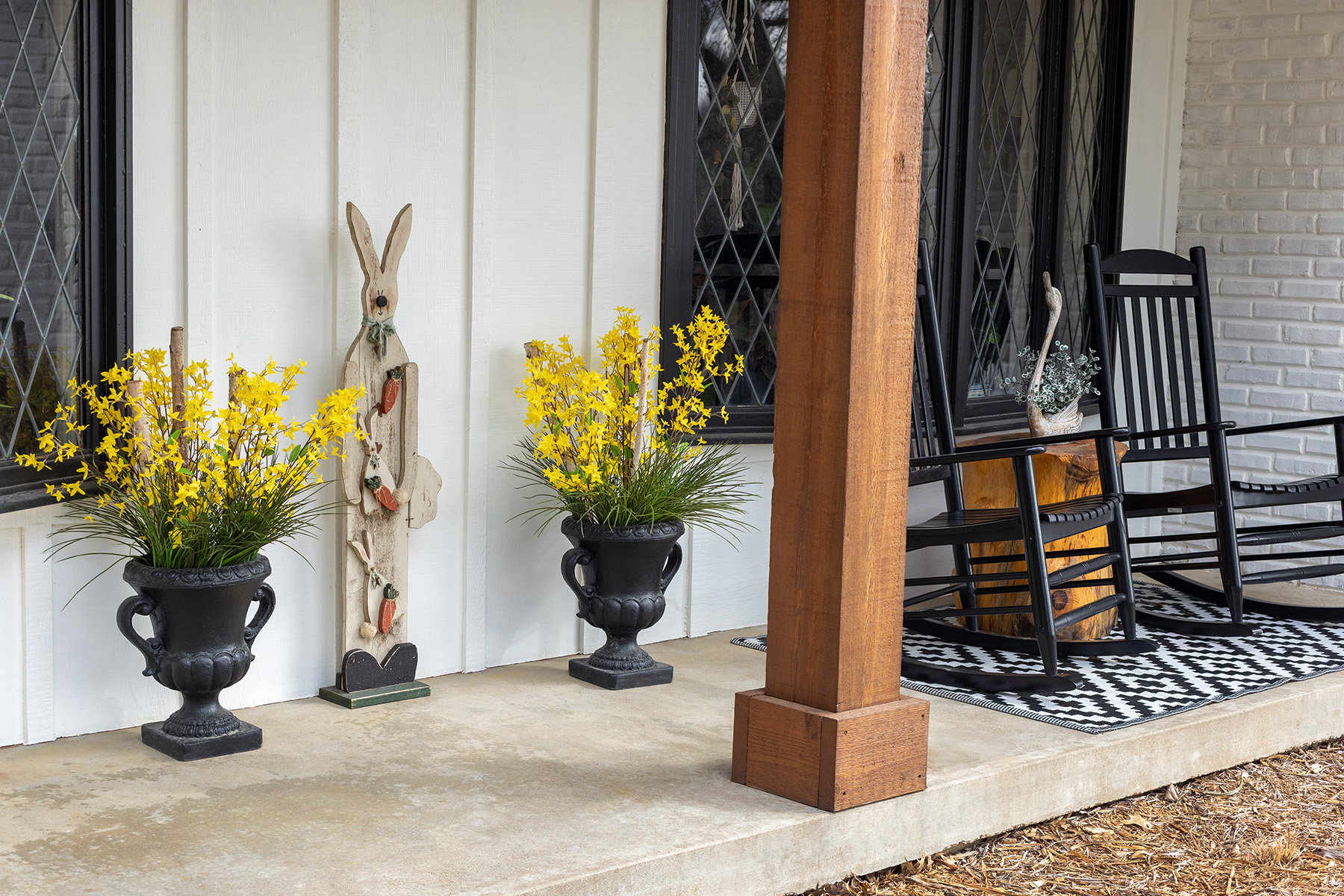 2024 Spring / Easter Front Porch Forsythia