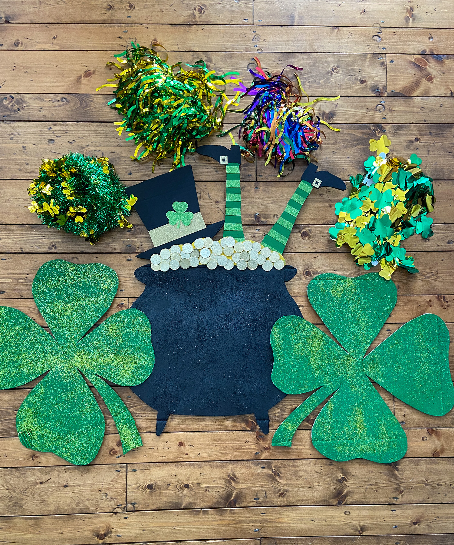 St. Patrick's DIY Cardboard Float Decorations