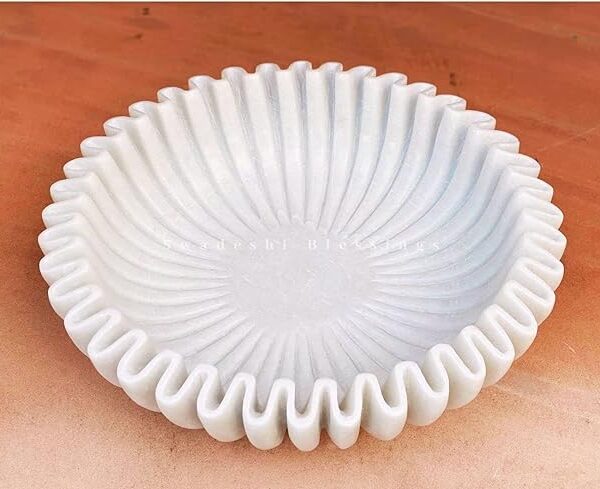 Scalloped Marble Bowl