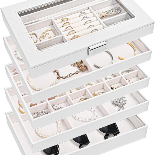 5-Layer Stackable Jewelry Box Trays