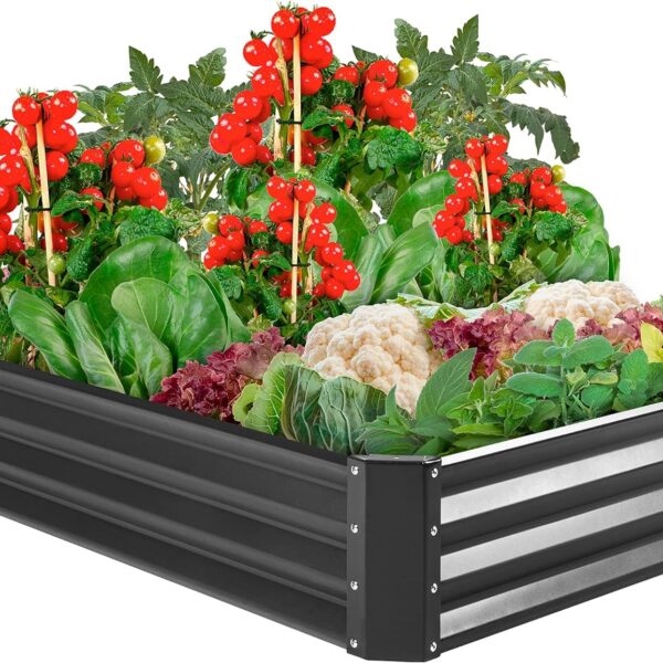 6'x3'x1' Metal Raised Garden Bed