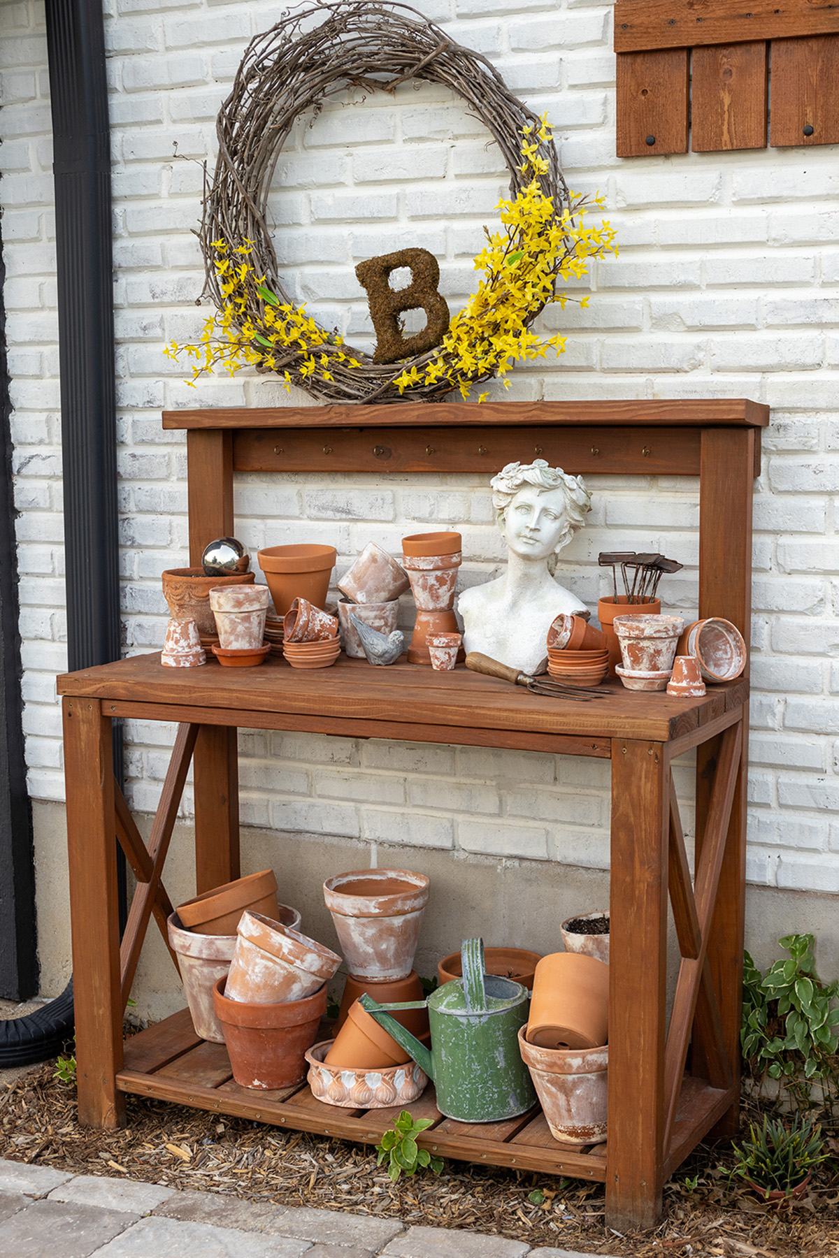 Potting Bench | Spring Forsythia