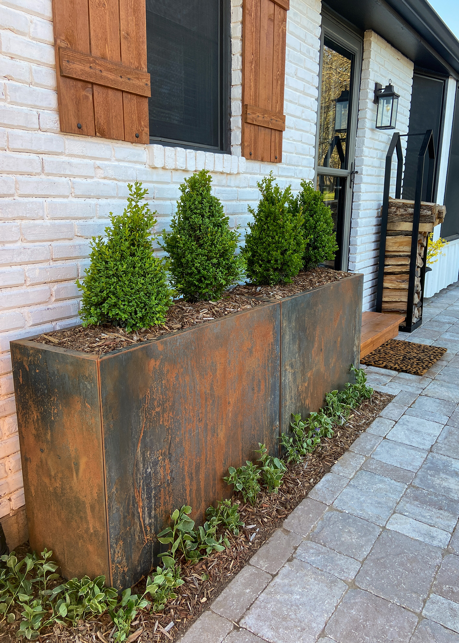 Corten Steel Rusted Planter Boxes