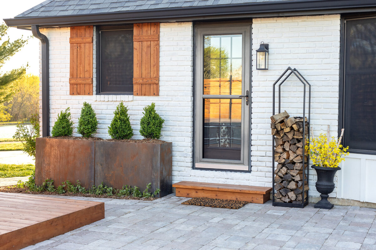 Tall Rusted Corten Steel Planters