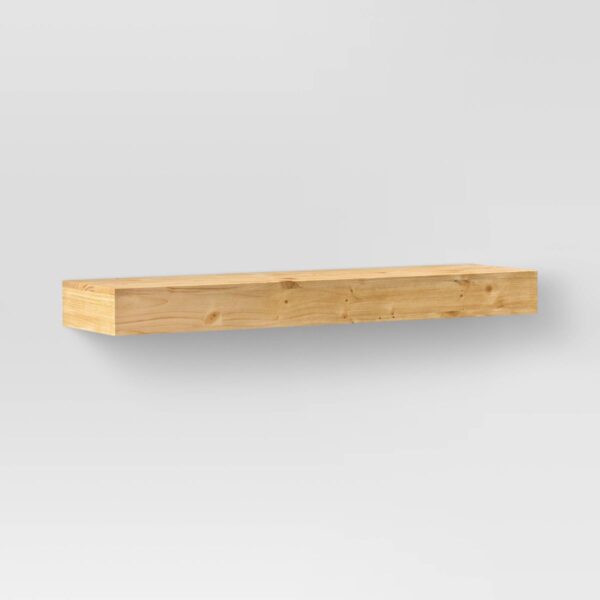 24" Floating Wood Shelf